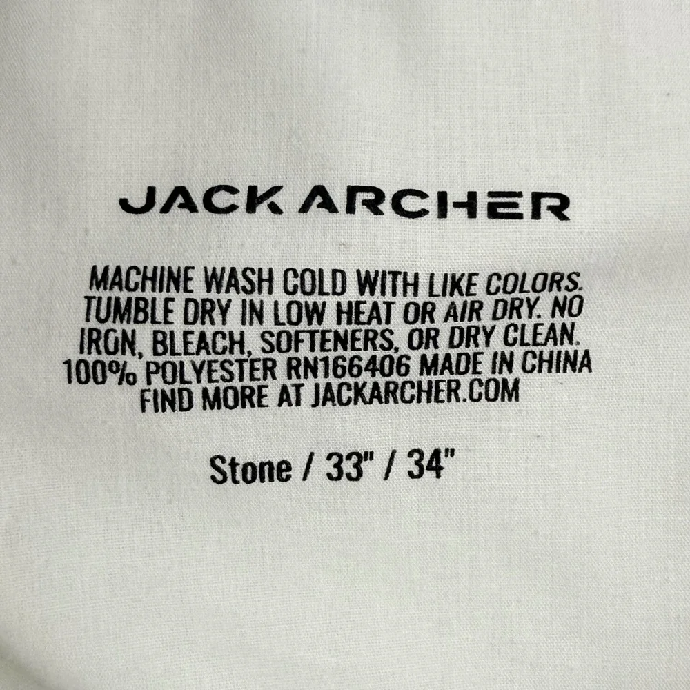 Jack Archer Jetsetter Pants Mens 33x34 Stone Grey Tech Performance Chino Travel